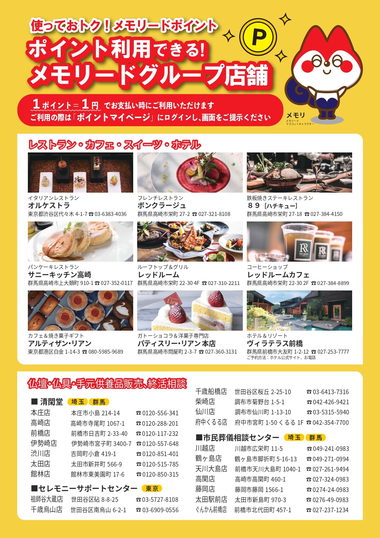 ポイント利用店舗