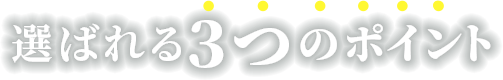 選ばれる3つのポイント