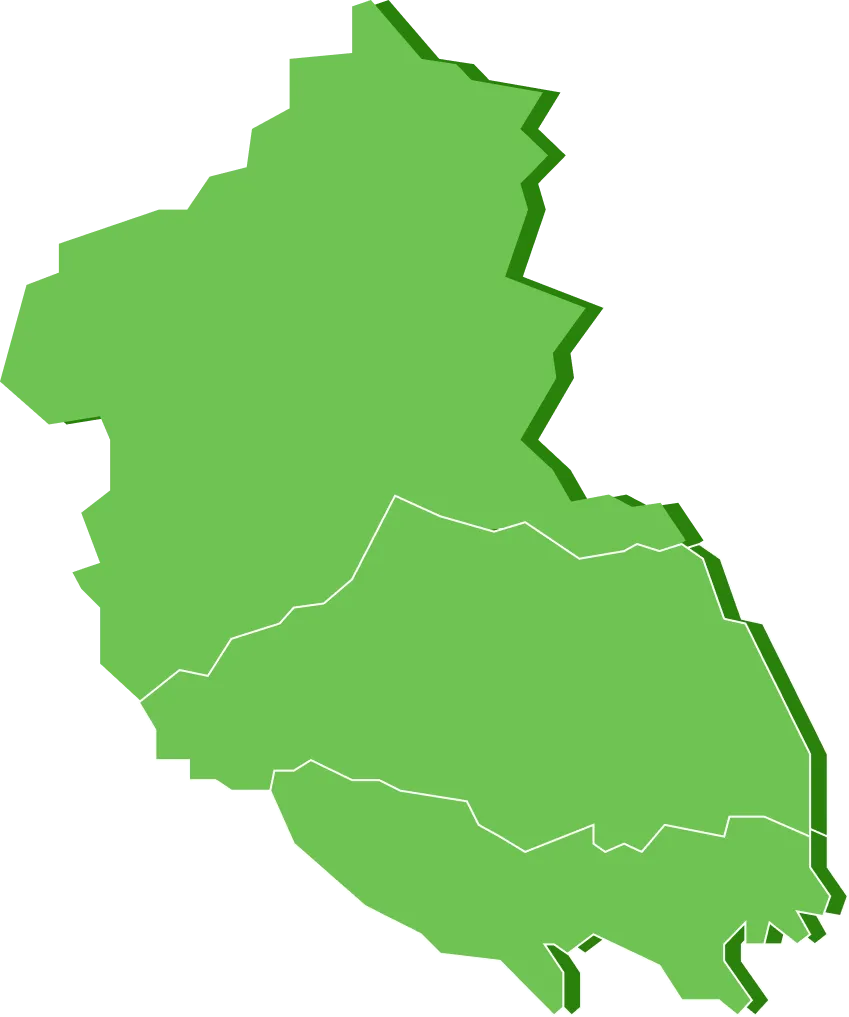 群馬県、埼玉県、東京都の地図