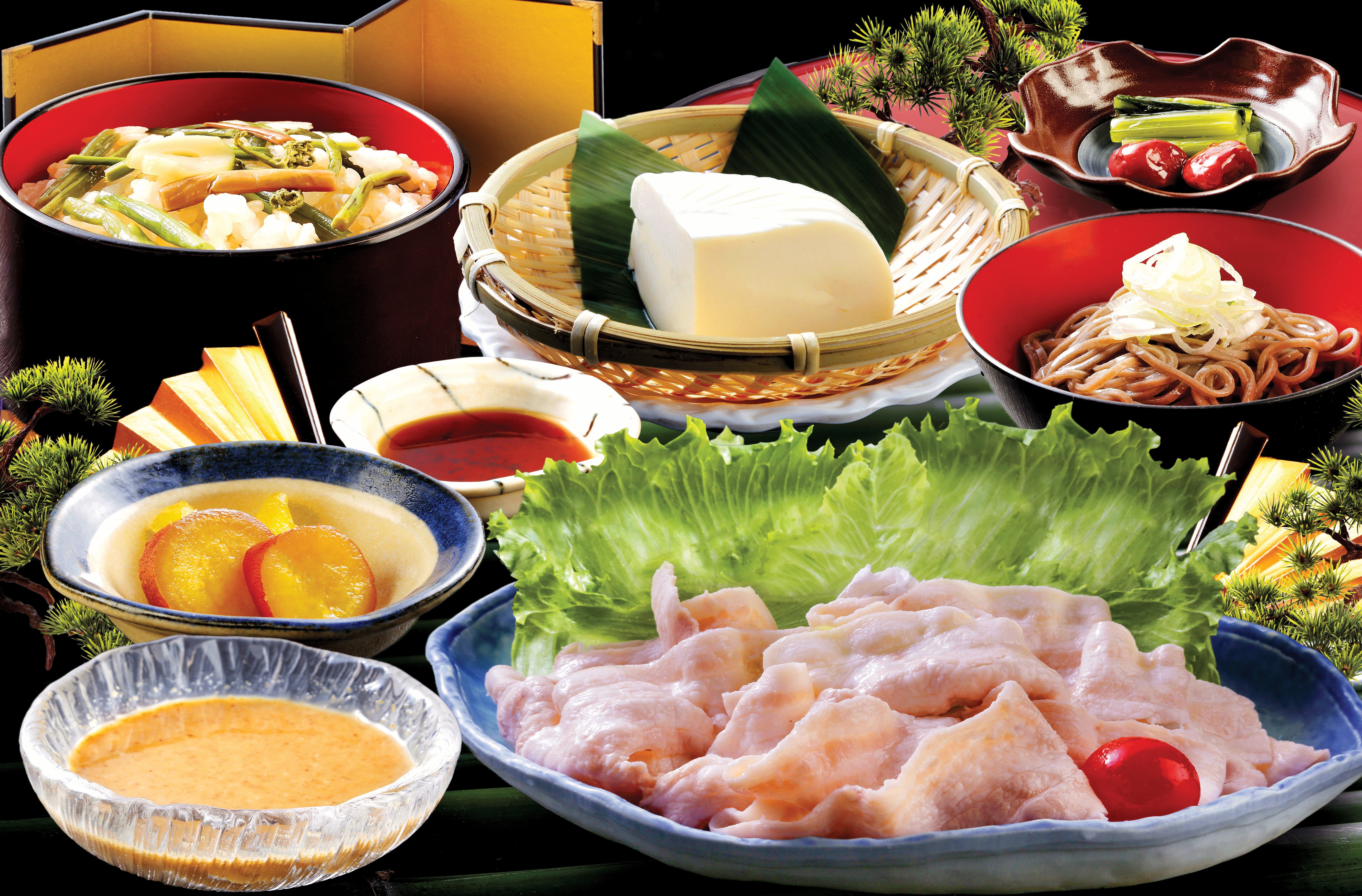 蓼科豚冷しゃぶ御膳